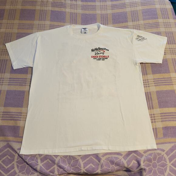 Vtg MaMa Rosas' Pizza Racing Chuck Etchells Four Second Funny Car Signed 1993 - Picture 2 of 11